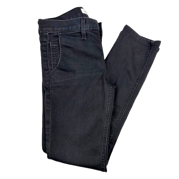 CRIPPEN Denim Faded Black High Waisted Skinny Crop Jeans Size 26 - Picture 8 of 13